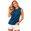Mack Jonney Womens Wafle Knit Sleeveless T-Shirt