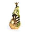 MACKENZIE-CHILDS Resin Frog Figurine, Fergal Frog on Ball