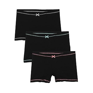 mackly girls boxers pack of 3 - cotton boxer shorts seamless comfort mid waist boyshorts panties