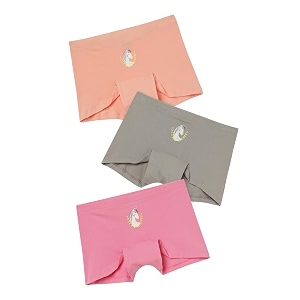 mackly girls boxers pack of 3 - cotton boxer shorts seamless comfort mid waist boyshorts panties