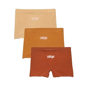 mackly girls boxers pack of 3 - cotton boxer shorts seamless comfort mid waist boyshorts panties