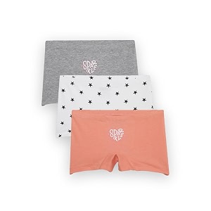 mackly girls boxers pack of 3 - cotton boxer shorts seamless comfort mid waist boyshorts panties
