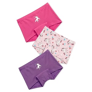 mackly girls boxers pack of 3 - cotton boxer shorts seamless comfort mid waist boyshorts panties