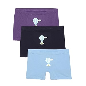 mackly girls boxers pack of 3 - cotton boxer shorts seamless comfort mid waist boyshorts panties