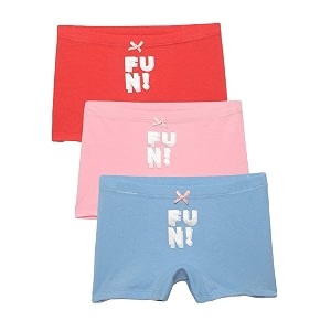 mackly girls boxers pack of 3 - cotton boxer shorts seamless comfort mid waist boyshorts panties