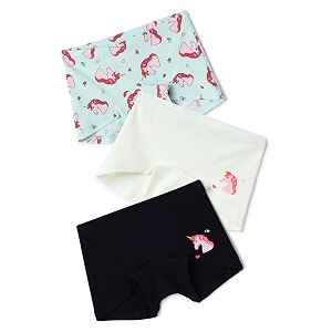 mackly girls boxers pack of 3 - cotton boxer shorts seamless comfort mid waist boyshorts panties