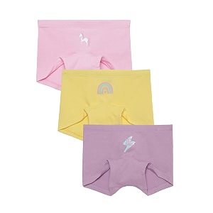 mackly girls boxers pack of 3 - cotton boxer shorts seamless comfort mid waist boyshorts panties