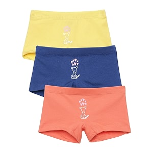 mackly girls boxers pack of 3 - cotton boxer shorts seamless comfort mid waist boyshorts panties