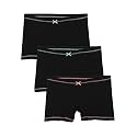mackly Girls Boxers (Pack of 3) - Cotton Boxer Shorts, Seamless Comfort, Mid Waist Boyshorts Panties
