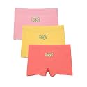 mackly Girls Boxers (Pack of 3) - Cotton Boxer Shorts, Seamless Comfort, Mid Waist Boyshorts Panties
