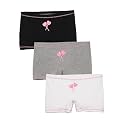 mackly Girls Boxers (Pack of 3) - Cotton Boxer Shorts, Seamless Comfort, Mid Waist Boyshorts Panties