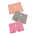 mackly Girls Boxers (Pack of 3) - Cotton Boxer Shorts, Seamless Comfort, Mid Waist Boyshorts Panties
