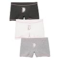 mackly Girls Boxers (Pack of 3) - Cotton Boxer Shorts, Seamless Comfort, Mid Waist Boyshorts Panties