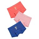 mackly Girls Boxers (Pack of 3) - Cotton Boxer Shorts, Seamless Comfort, Mid Waist Boyshorts Panties