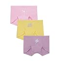 mackly Girls Boxers (Pack of 3) - Cotton Boxer Shorts, Seamless Comfort, Mid Waist Boyshorts Panties
