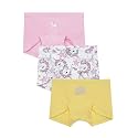 mackly Girls Boxers (Pack of 3) - Cotton Boxer Shorts, Seamless Comfort, Mid Waist Boyshorts Panties