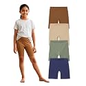 mackly Girls Inner Shorts (Pack of 4) | 2-in-1 Seamless Panty Shorts with Gusset | Soft Breathable Base Layer for Dresses, Skirts
