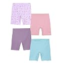 mackly Girls Inner Shorts (Pack of 4) | 2-in-1 Seamless Panty Shorts with Gusset | Soft Breathable Base Layer for Dresses, Skirts