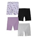 mackly Girls Inner Shorts (Pack of 4) | 2-in-1 Seamless Panty Shorts with Gusset | Soft Breathable Base Layer for Dresses, Skirts