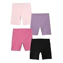mackly Girls Inner Shorts (Pack of 4) | 2-in-1 Seamless Panty Shorts with Gusset | Soft Breathable Base Layer for Dresses, Skirts
