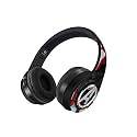 Macmerise Marvel Comics Endgame Suit Avengers Decibel Wireless On Ear Headphones with 10 Hours Battery Music Controls Aux Cable with Mic Noise Cancellation & Hands Free Calling (Multicolour)