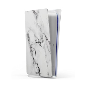 macmerise marble white luna skins for sony ps5 digital edition