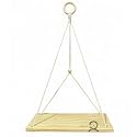 Handmade Macrame Hanging Shelf – Boho Wall Shelf for Bedroom, Living Room, Bathroom – Wooden Rope Shelf for Plants, Books, Decor – Cotton Rope Floating Shelf (Nomad Knot)