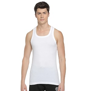 macroman m-series active modern vest for men 100 cotton ribbed fabric with square neckline for multi-purpose wear