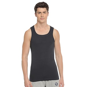 macroman m-series active modern vest for men 100 cotton ribbed fabric with square neckline for multi-purpose wear