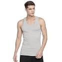 Macroman M-Series Active Modern Vest for Men, 100% Cotton Ribbed Fabric with Square Neckline for Multi-Purpose Wear