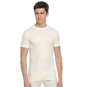 macroman m-series warmax thermal upper for men half sleeve crew neck in double-layered viscose cotton poly blend for winter comfort
