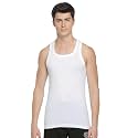 Macroman M-Series Active Modern Vest for Men, 100% Cotton Ribbed Fabric with Square Neckline for Multi-Purpose Wear