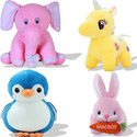 Macros Rabbit, Elephant, Unicorn, Penguin Plush Combo for Kids, Gift & Decoration (Teddy Bear)  - 25 cm