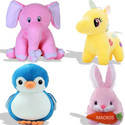 Macros Rabbit, Elephant, Unicorn, Penguin Plush Combo for Kids, Gift & Decoration (Teddy Bear)  - 25 cm