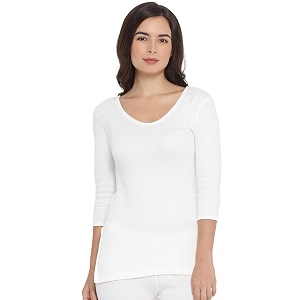 macrowoman w-series 34th sleeve top for women thermal upper in poly viscose cotton blend with double-layered knit for superior warmth amp comfort