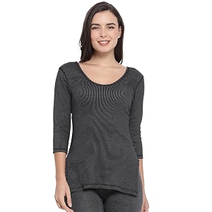 macrowoman w-series 34th sleeve top for women thermal upper in poly viscose cotton blend with double-layered knit for superior warmth amp comfort