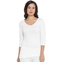 Macrowoman W-Series 3/4th Sleeve Top for Women, Thermal Upper in Poly Viscose Cotton Blend with Double-Layered Knit for Superior Warmth &amp; Comfort