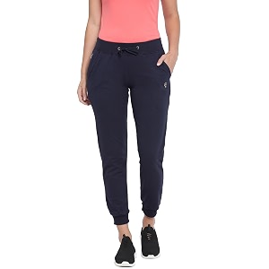 macrowoman w-series active plain pants for women in cotton rich fabric low waist trousers with front pockets for gym yoga amp leisure