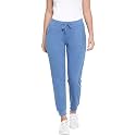 Macrowoman W-Series Active Plain Pants for Women in Cotton Rich Fabric, Low Waist Trousers with Front Pockets for Gym, Yoga &amp; Leisure