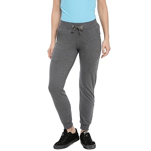 macrowoman w-series active plain pants for women in cotton rich fabric low waist trousers with front pockets for gym yoga amp leisure