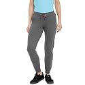 Macrowoman W-Series Active Plain Pants for Women in Cotton Rich Fabric, Low Waist Trousers with Front Pockets for Gym, Yoga &amp; Leisure
