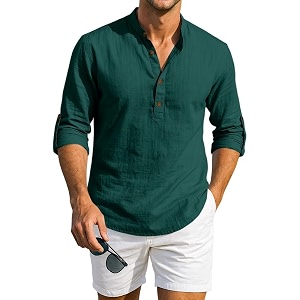 macsivo men39s cotton blend solid short kurta with mandarin collared full sleeve drawstring stylish straight length  kurta for men stylish