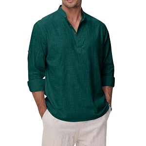 Macsivo Mens Cotton Blend Solid Short Kurta