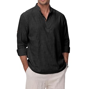 Macsivo Mens Cotton Blend Solid Short Kurta