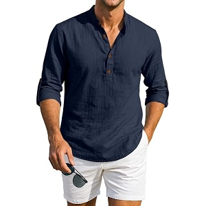 Macsivo Mens Cotton Blend Solid Short Kurta