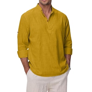Macsivo Mens Cotton Blend Solid Short Kurta