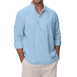 Macsivo Mens Cotton Blend Solid Short Kurta