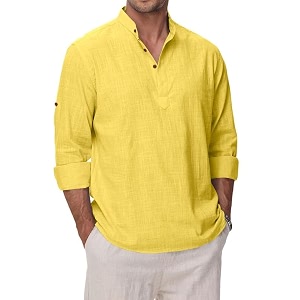 Macsivo Mens Cotton Blend Solid Short Kurta