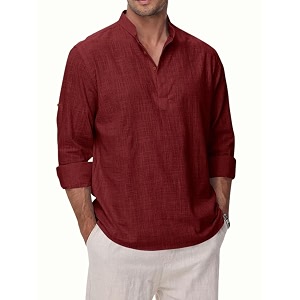 Macsivo Mens Cotton Blend Solid Short Kurta