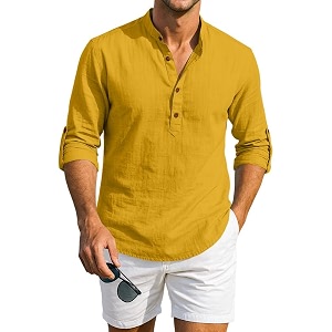Macsivo Mens Cotton Blend Solid Short Kurta